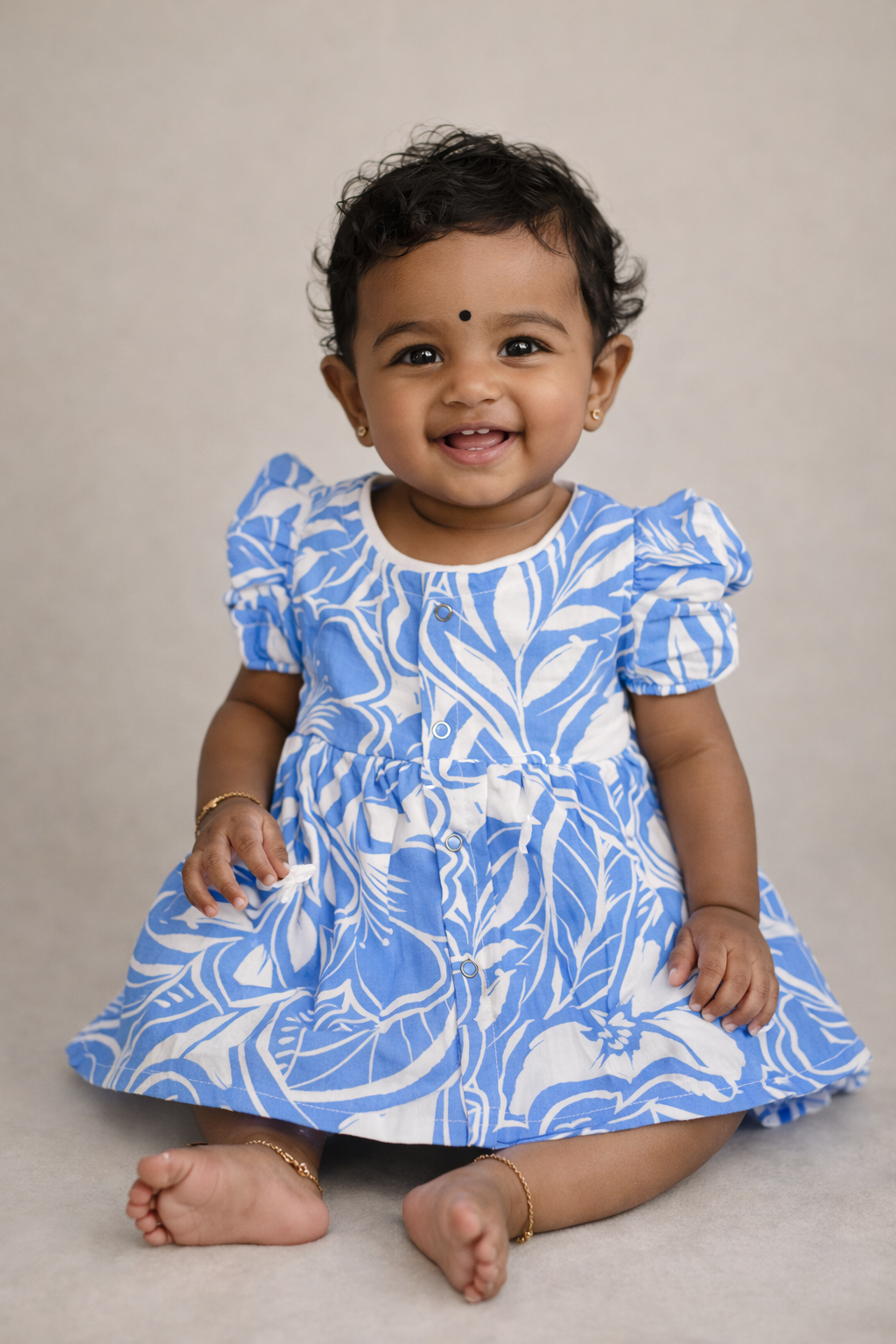 Front Open Muslin Frocks for Babies & Toddlers