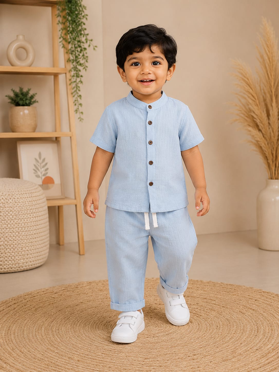 Branded Muslin Half Sleeve + Pant