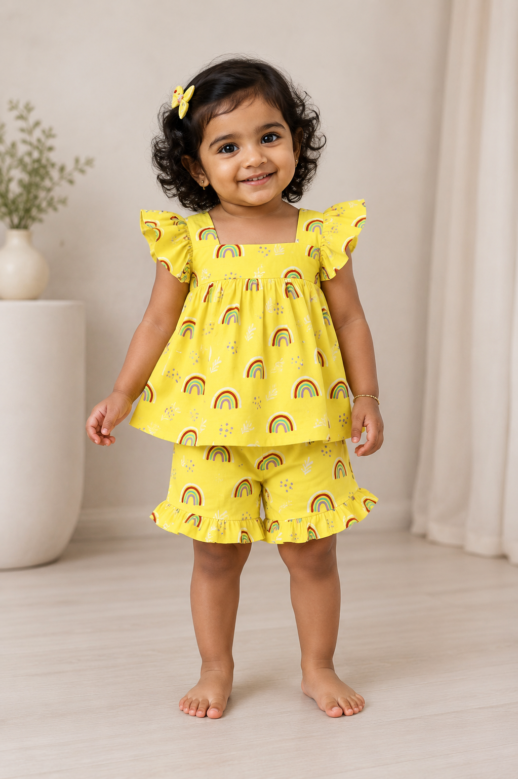 Muslin Frill Co-ord Set for Kids (1–5 Years) – Soft, Stylish & Breathable