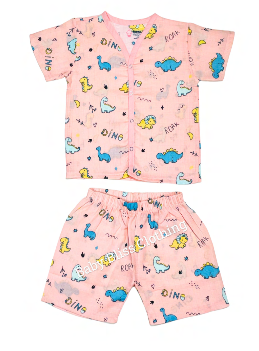 Muslin Half Sleeve Co-Ord – Color Printed