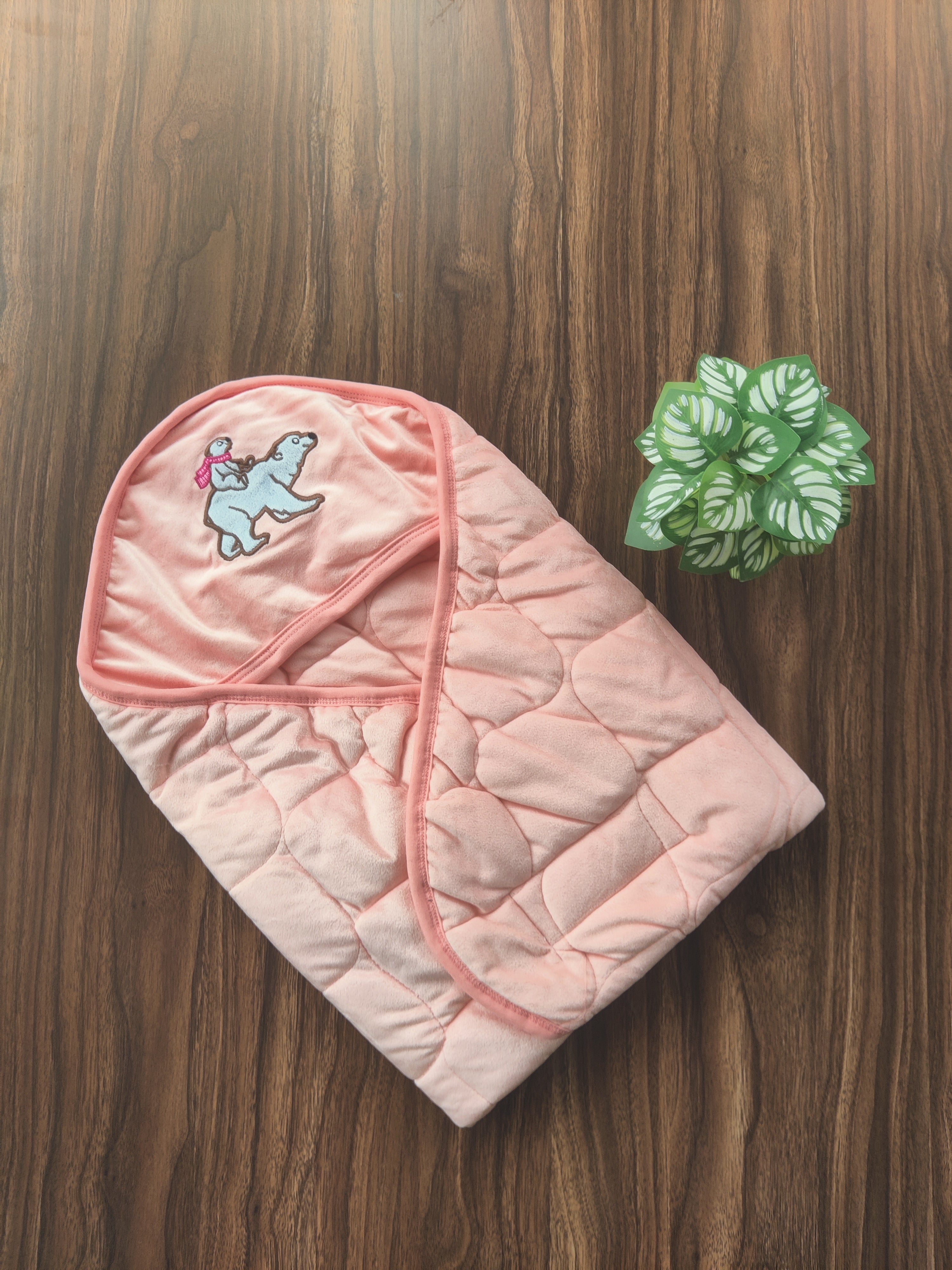 Warm Quilted Wrapper - Solid Embroidery