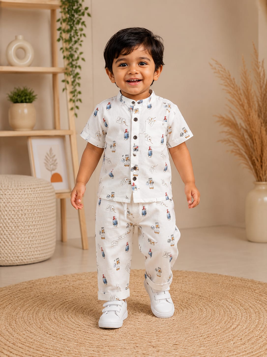 Branded Muslin Half Sleeve + Pant