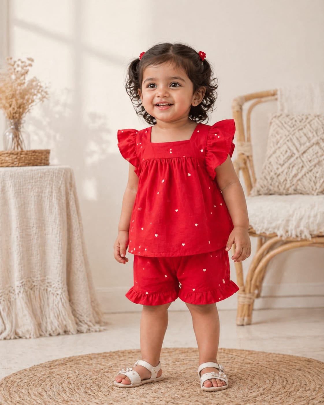 Muslin Frill Co-ord Set for Kids (1–5 Years) – Soft, Stylish & Breathable