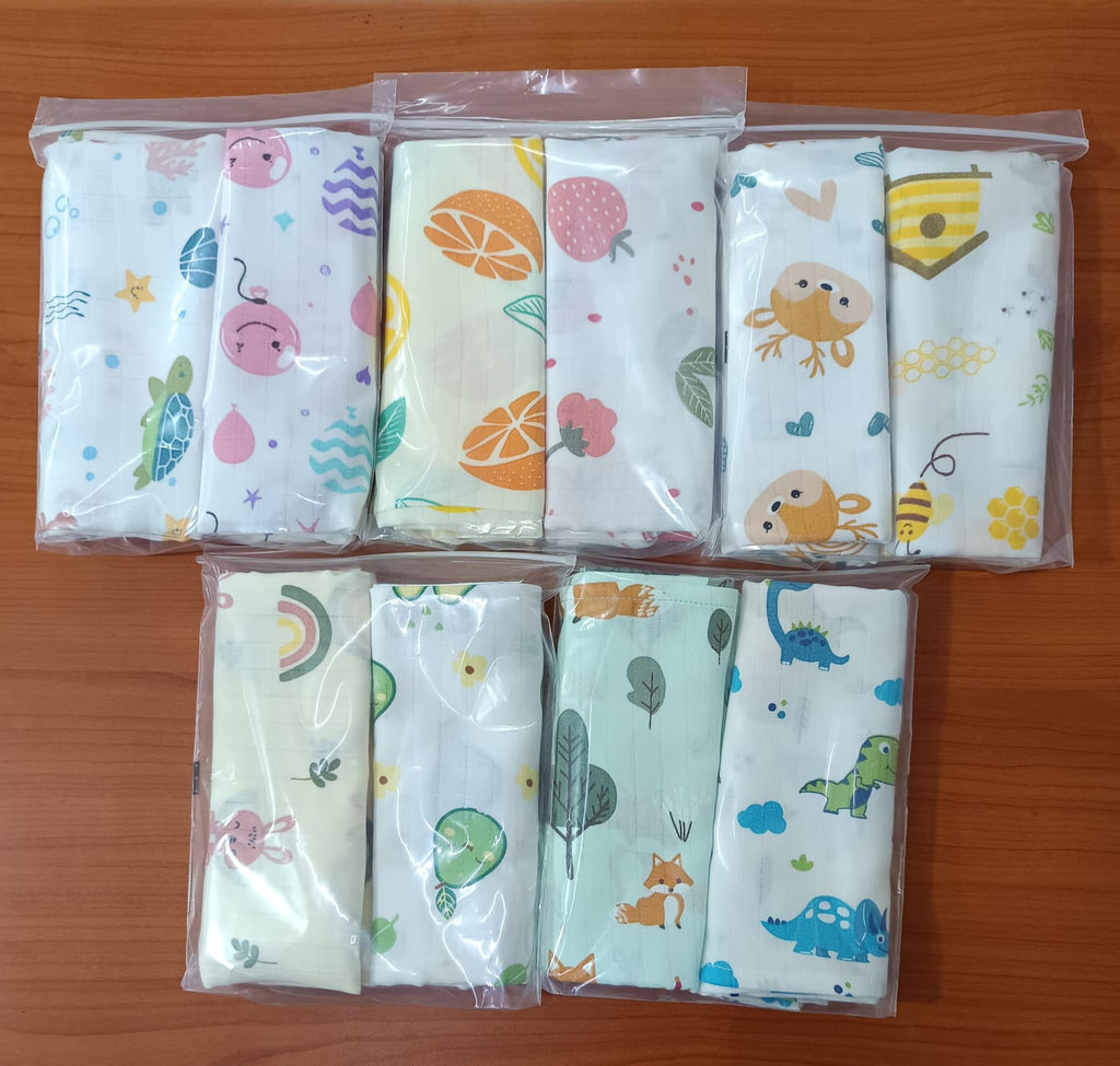 Muslin Cotton Towels 70 x 70 cms - Pack of Two