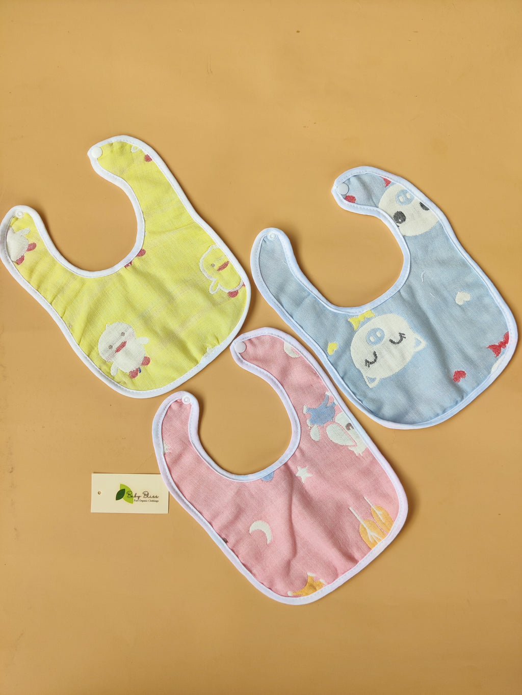 Muslin 4-Layered Bibs