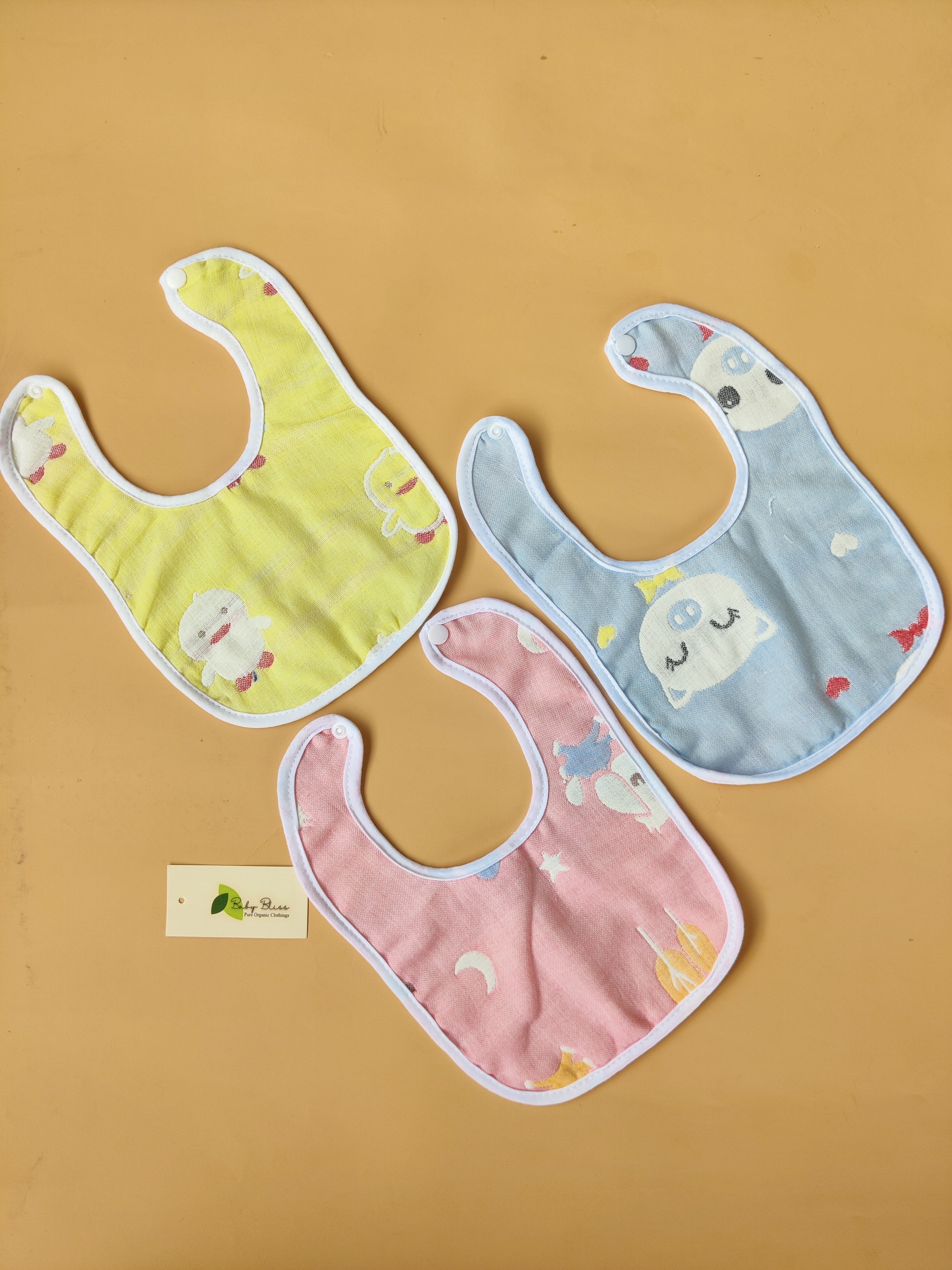 Muslin 4-Layered Bibs