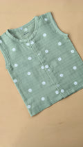 Color Printed Sleeveless Jabla