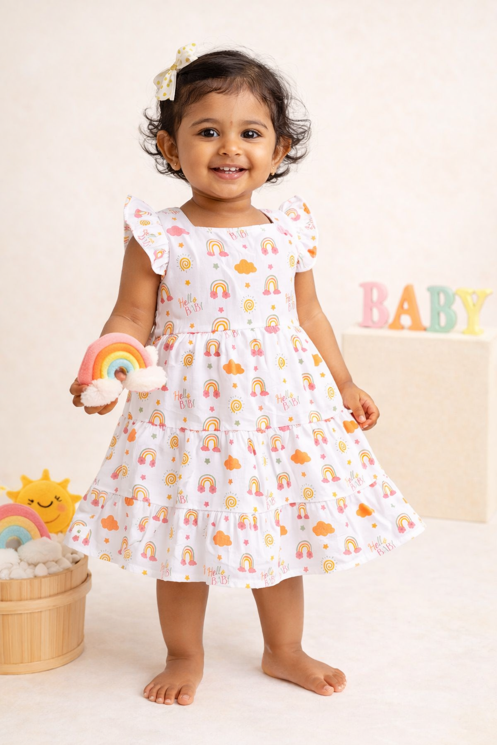 Muslin Frilled Back Knot Frocks