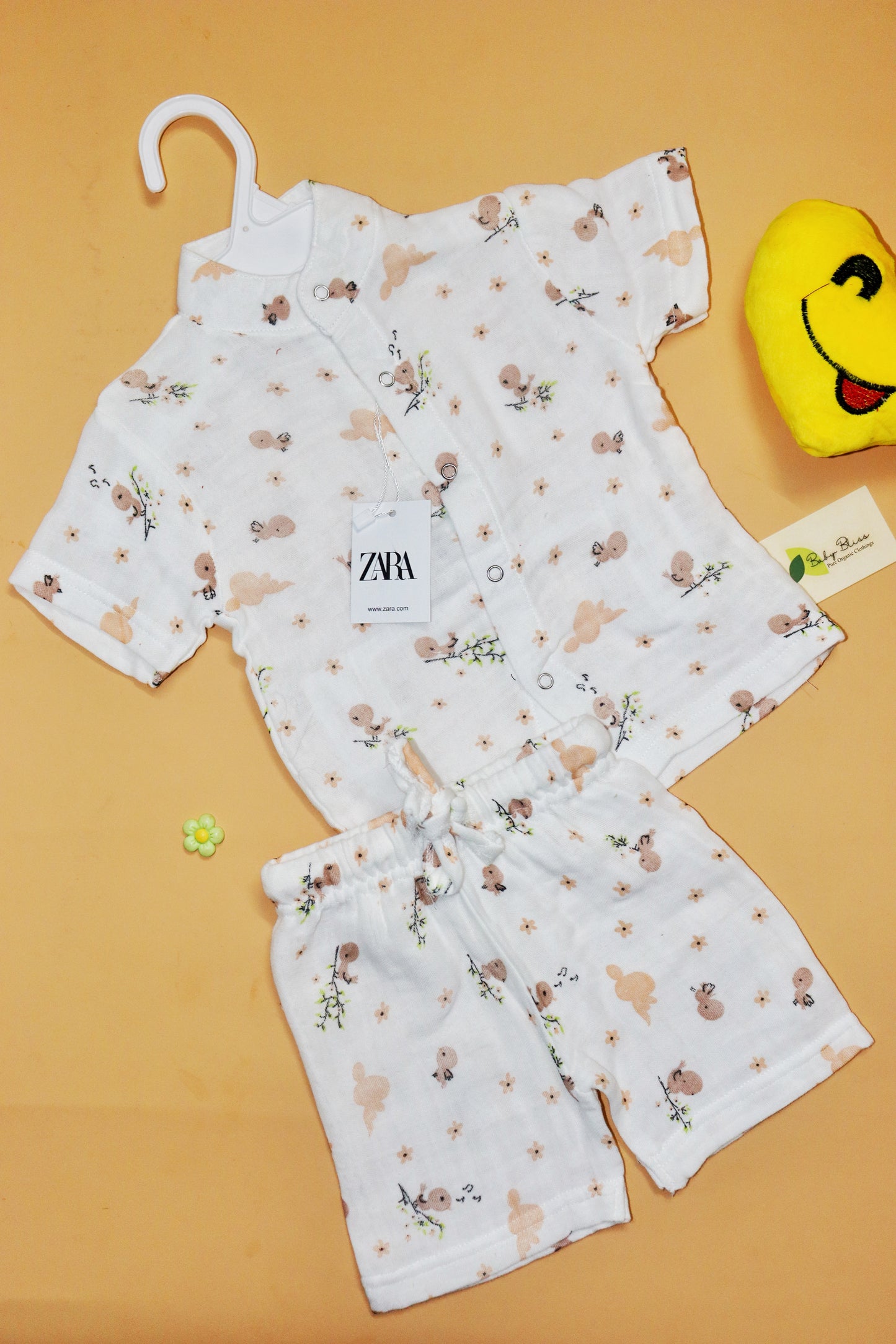 Muslin Chinese Collar Co-Ord Set for Babies (Up to 3 Years)