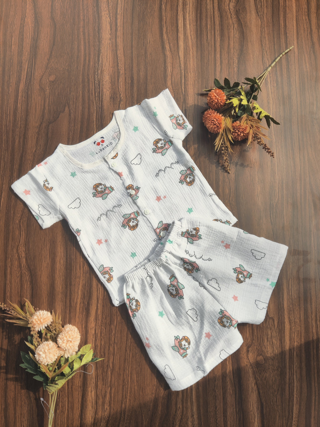 Crinkled Muslin Co-Ord ( 9 M - 18 months)
