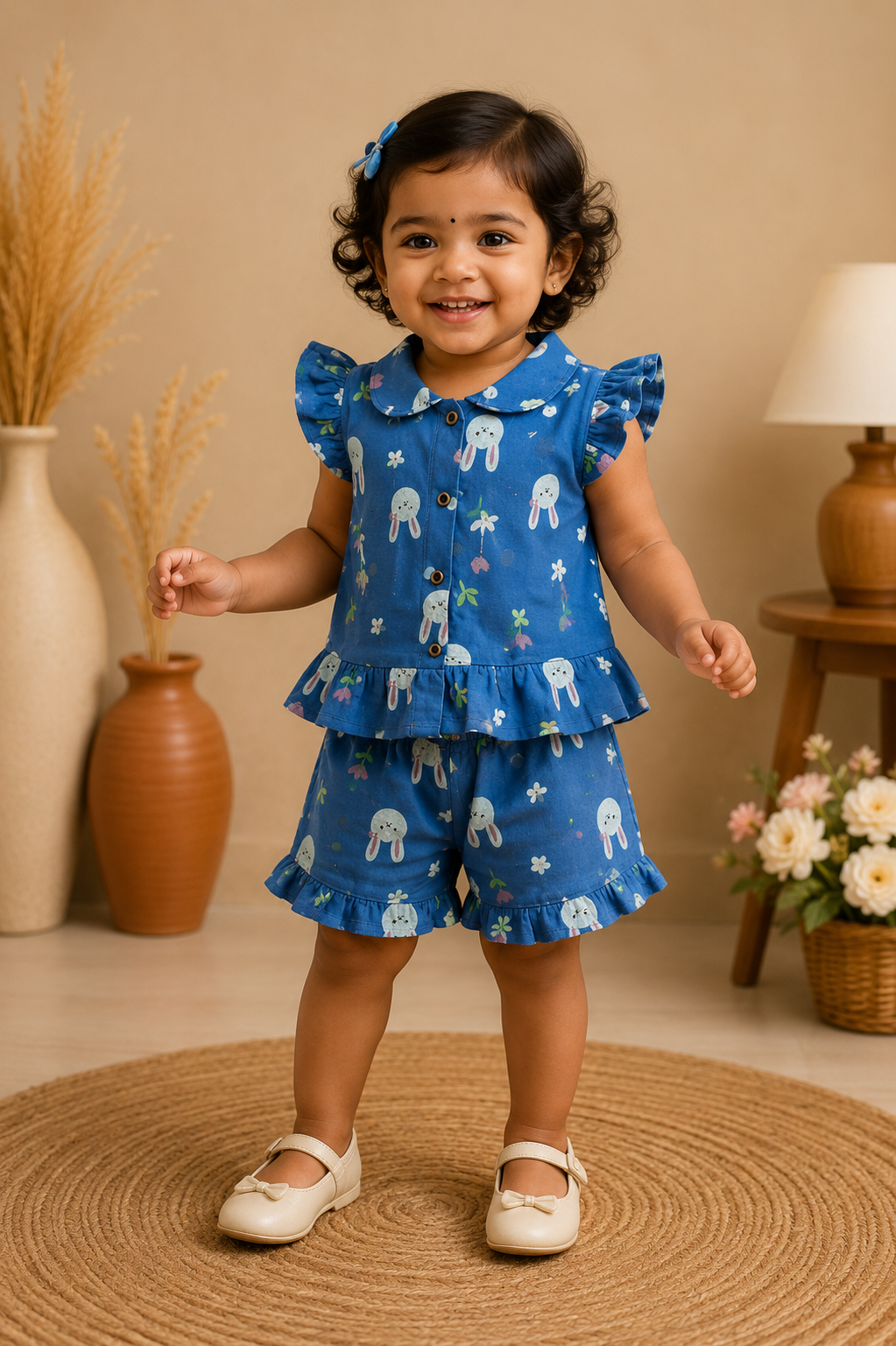 Muslin Frill Co-ord Set for Kids (1–4 Years) – Soft, Stylish & Breathable