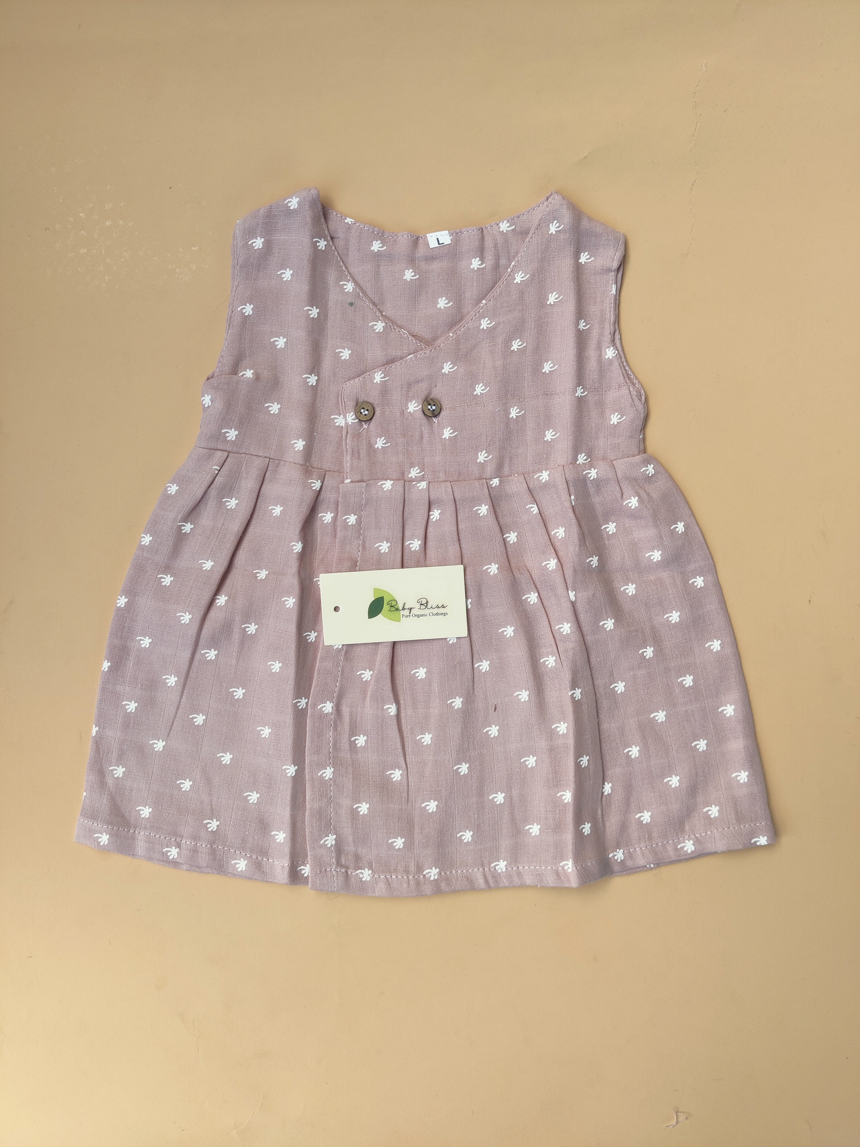 Muslin Sleeveless Cross Over Frocks