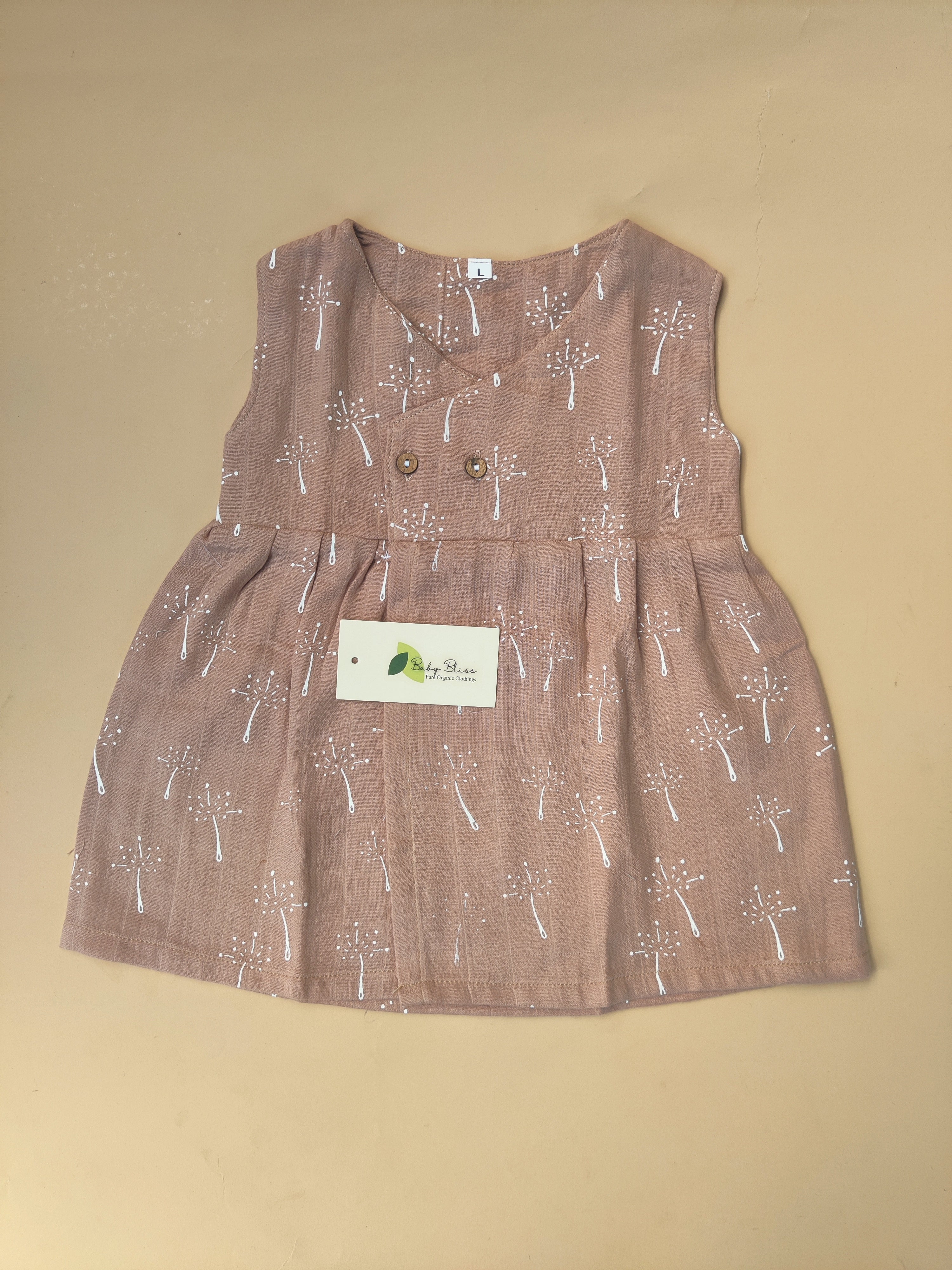 Muslin Sleeveless Cross Over Frocks