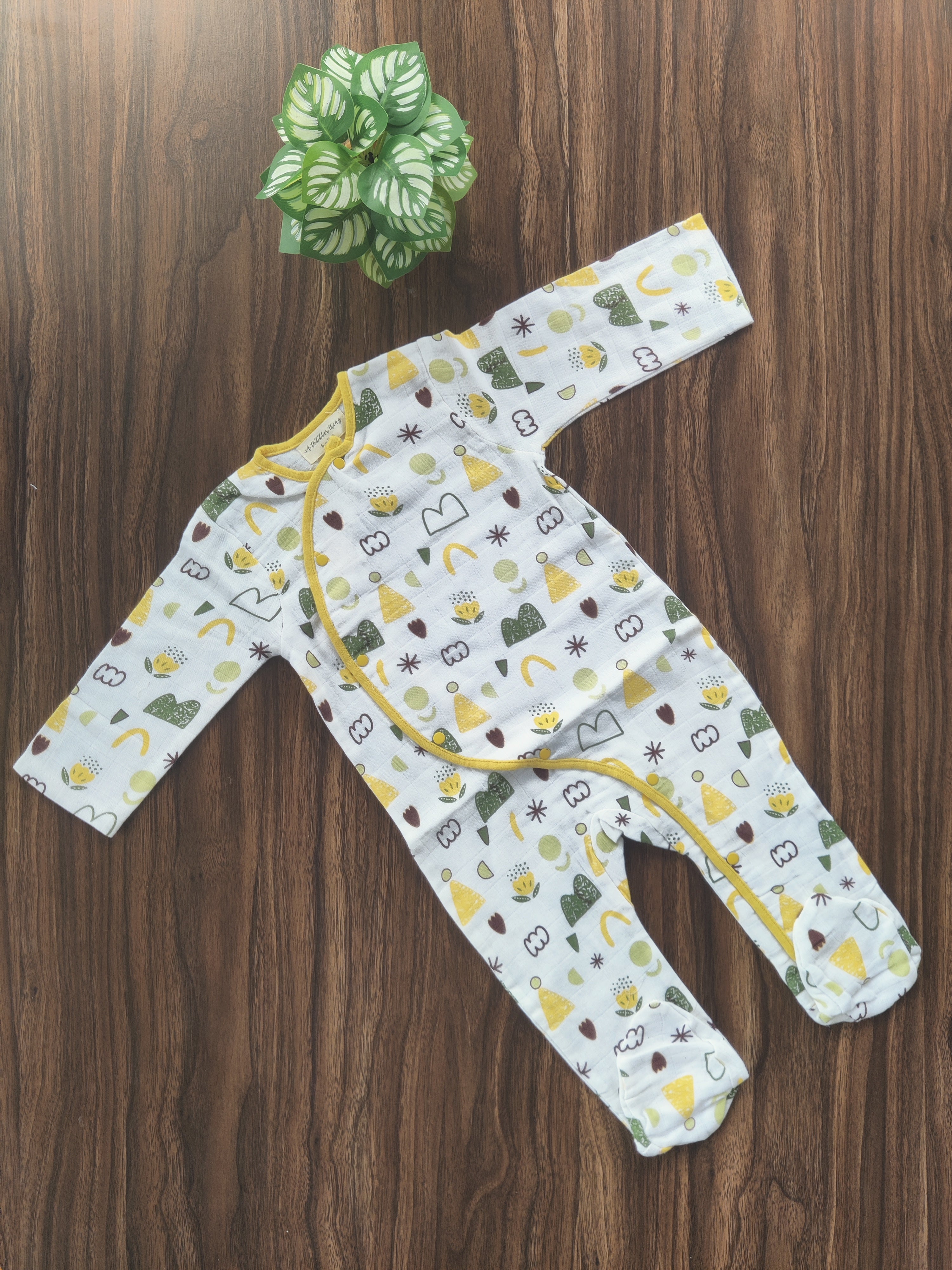 Muslin Cotton Sleepsuits - Rompers ( 6-9 Months)