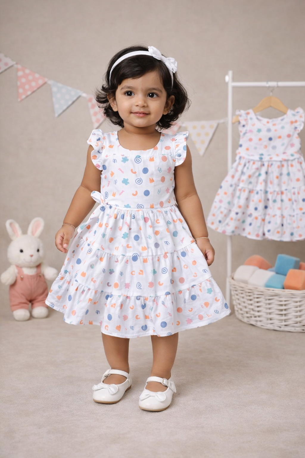 Muslin Frilled Back Knot Frocks
