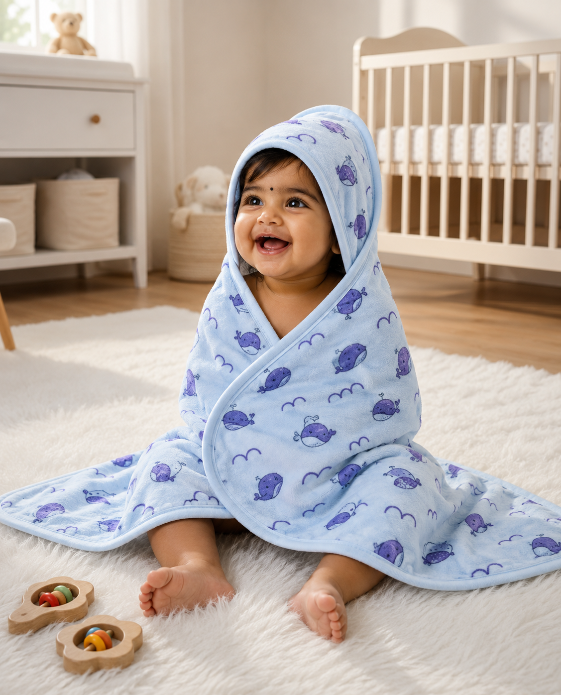 Premium Muslin Double Layered Hooded Towel