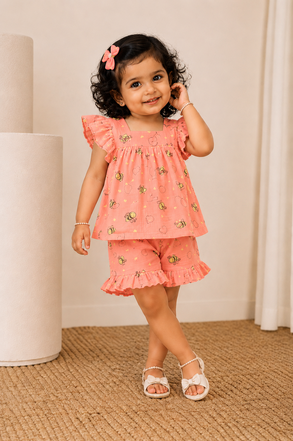 Muslin Frill Co-ord Set for Kids (1–5 Years) – Soft, Stylish & Breathable