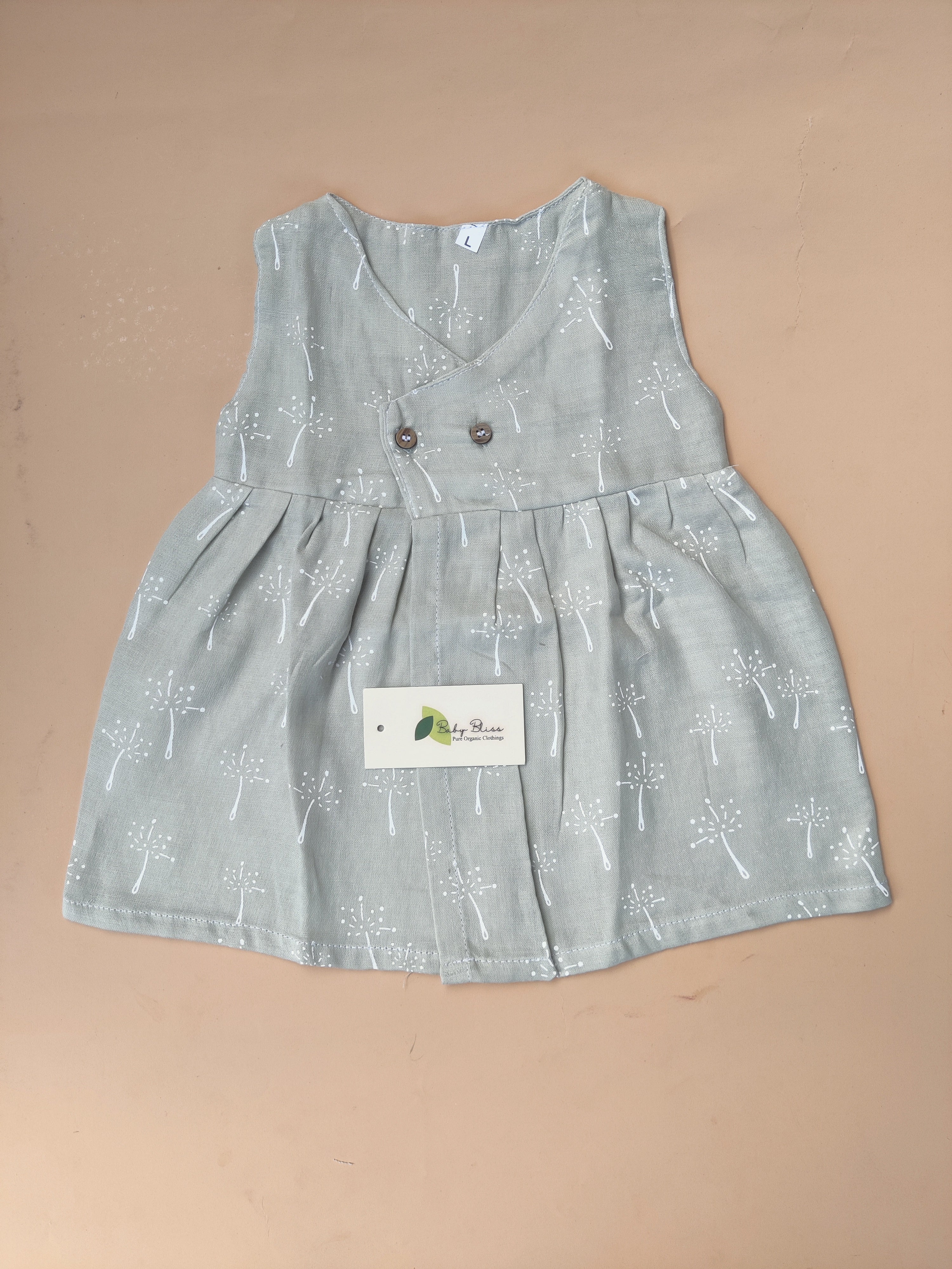 Muslin Sleeveless Cross Over Frocks