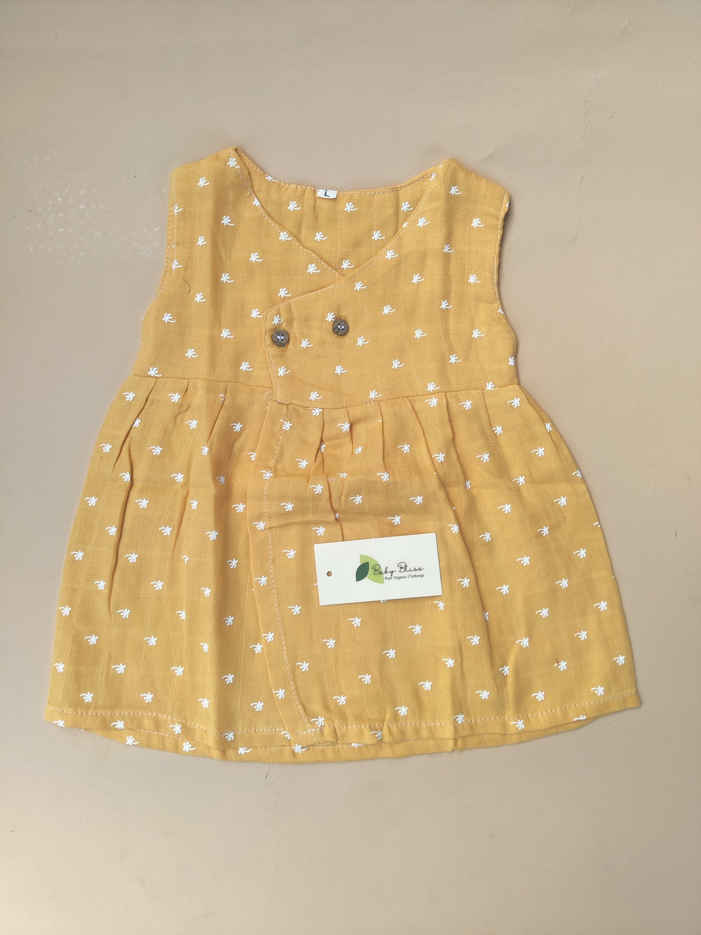 Muslin Sleeveless Cross Over Frocks