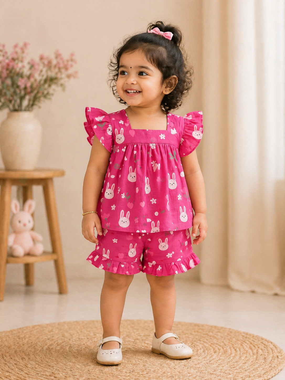 Muslin Frill Co-ord Set for Kids (1–5 Years) – Soft, Stylish & Breathable