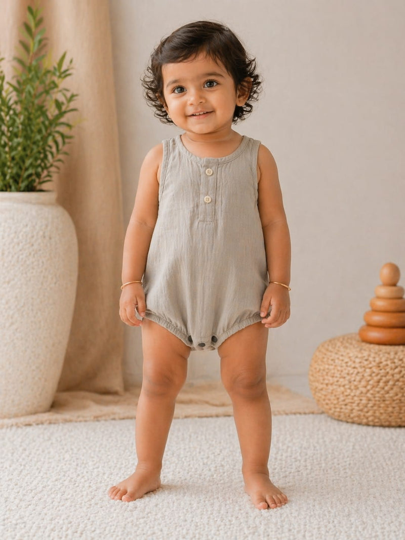 Muslin Onesie - Grey