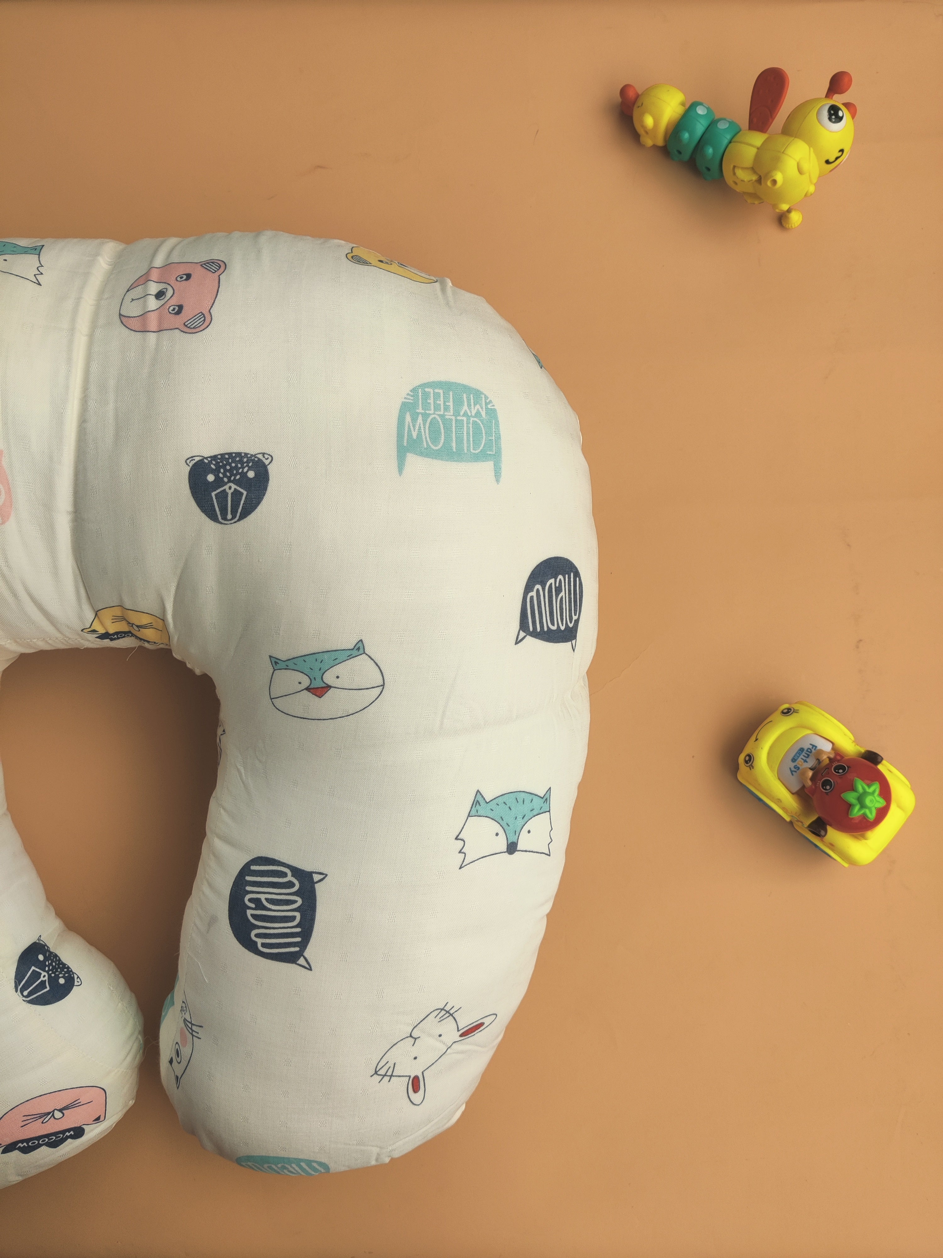 Muslin Feeding Pillow with Removable Washable Cover