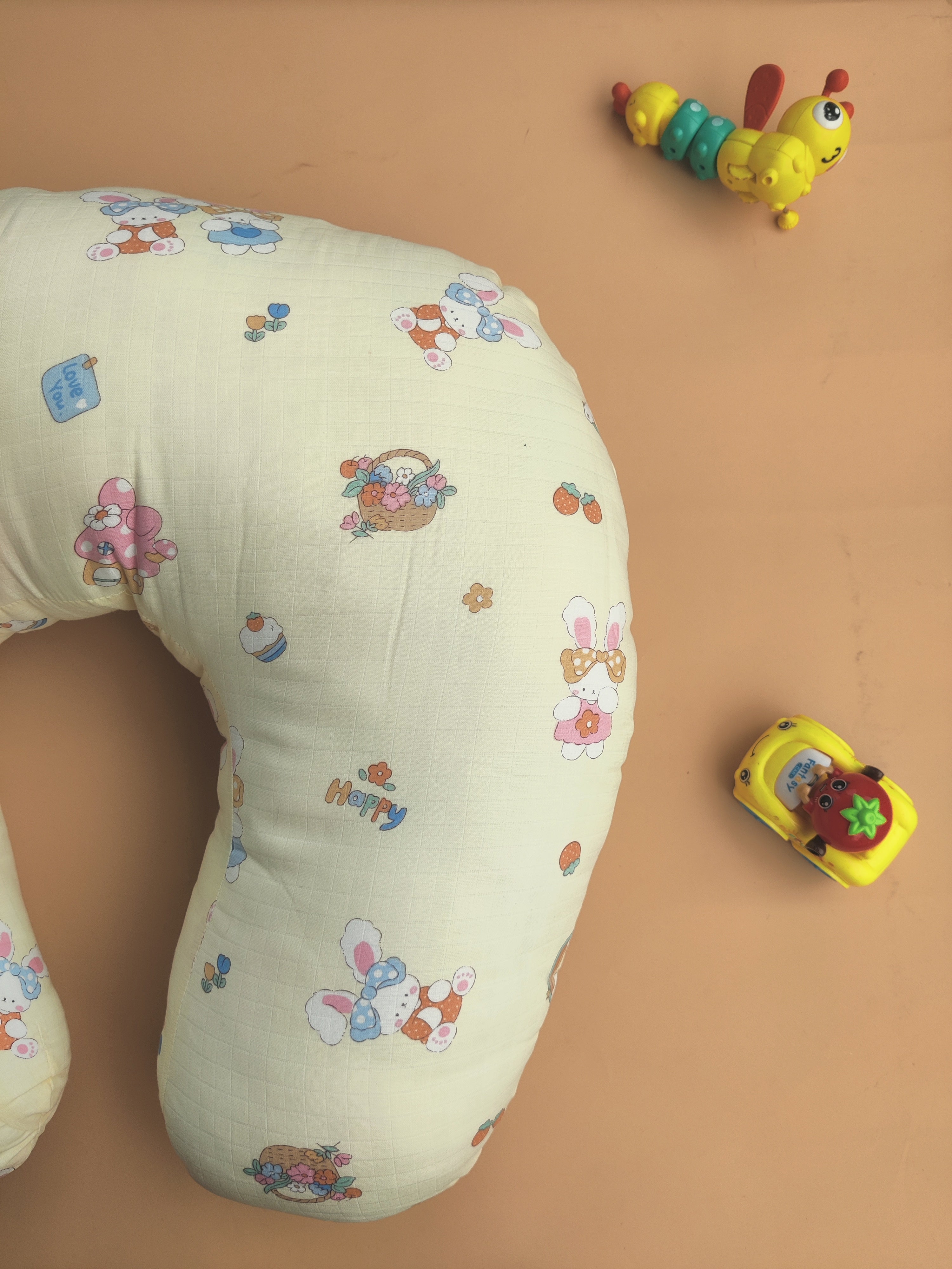 Muslin Feeding Pillow with Removable Washable Cover