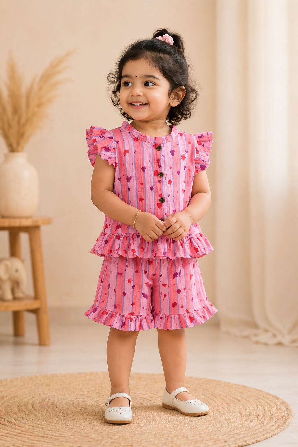 Muslin Frill Co-ord Set for Kids (1–4 Years) – Soft, Stylish & Breathable