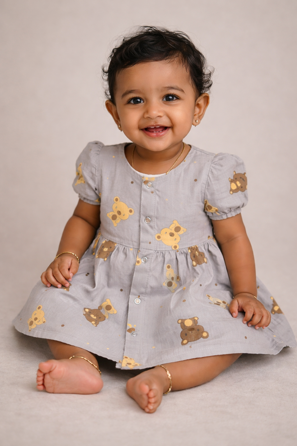 Front Open Muslin Frocks for Babies & Toddlers