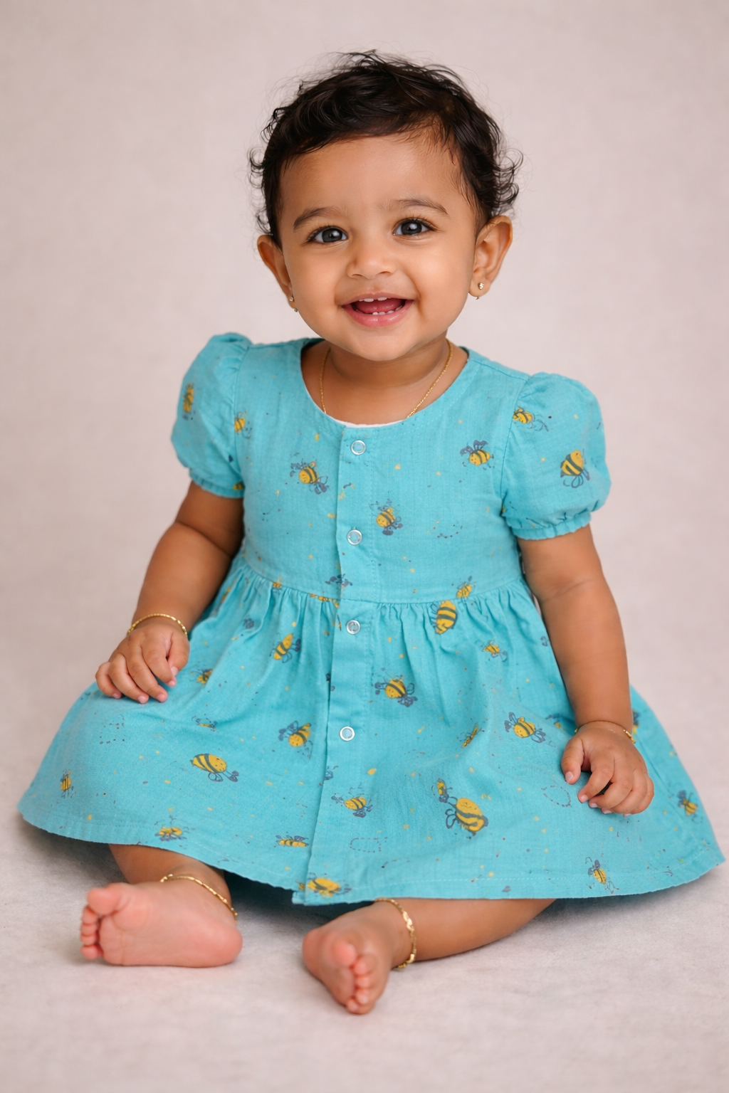 Front Open Muslin Frocks for Babies & Toddlers