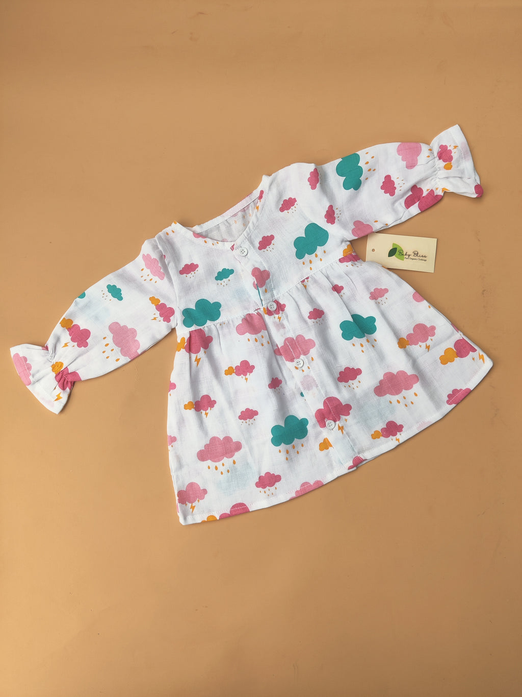 Muslin Balloon Sleeve Frocks