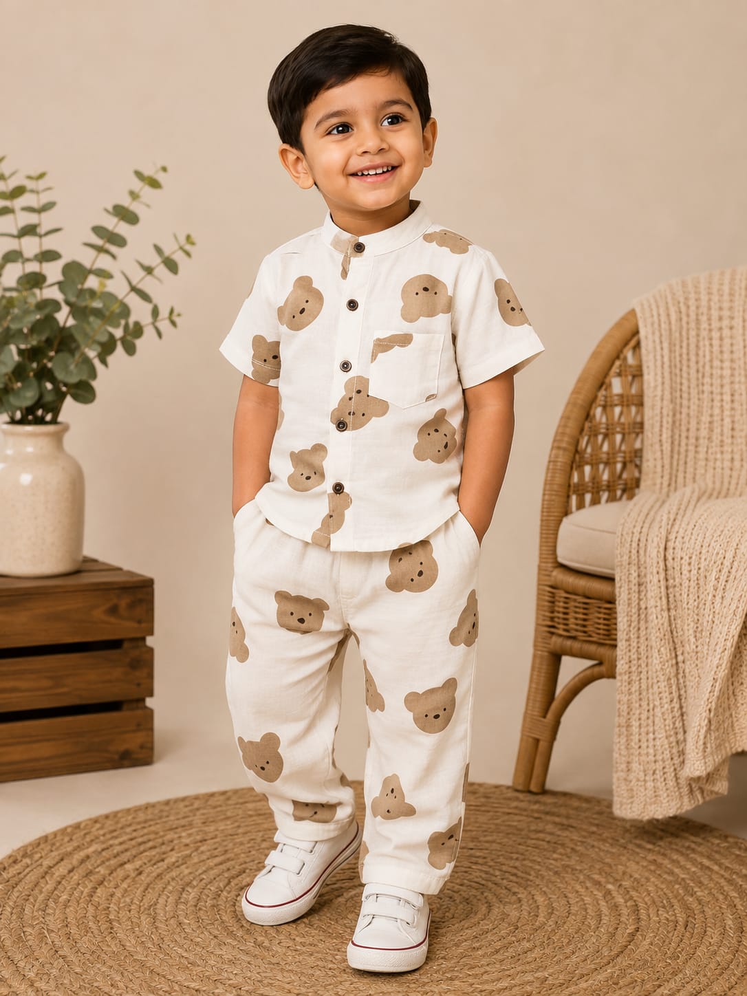 Branded Muslin Half Sleeve + Pant