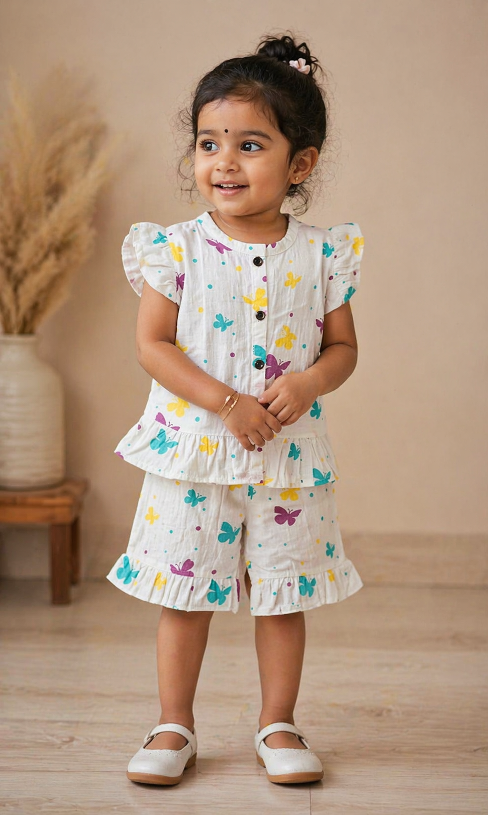 Muslin Frill Co-ord Set for Kids (1–4 Years) – Soft, Stylish & Breathable