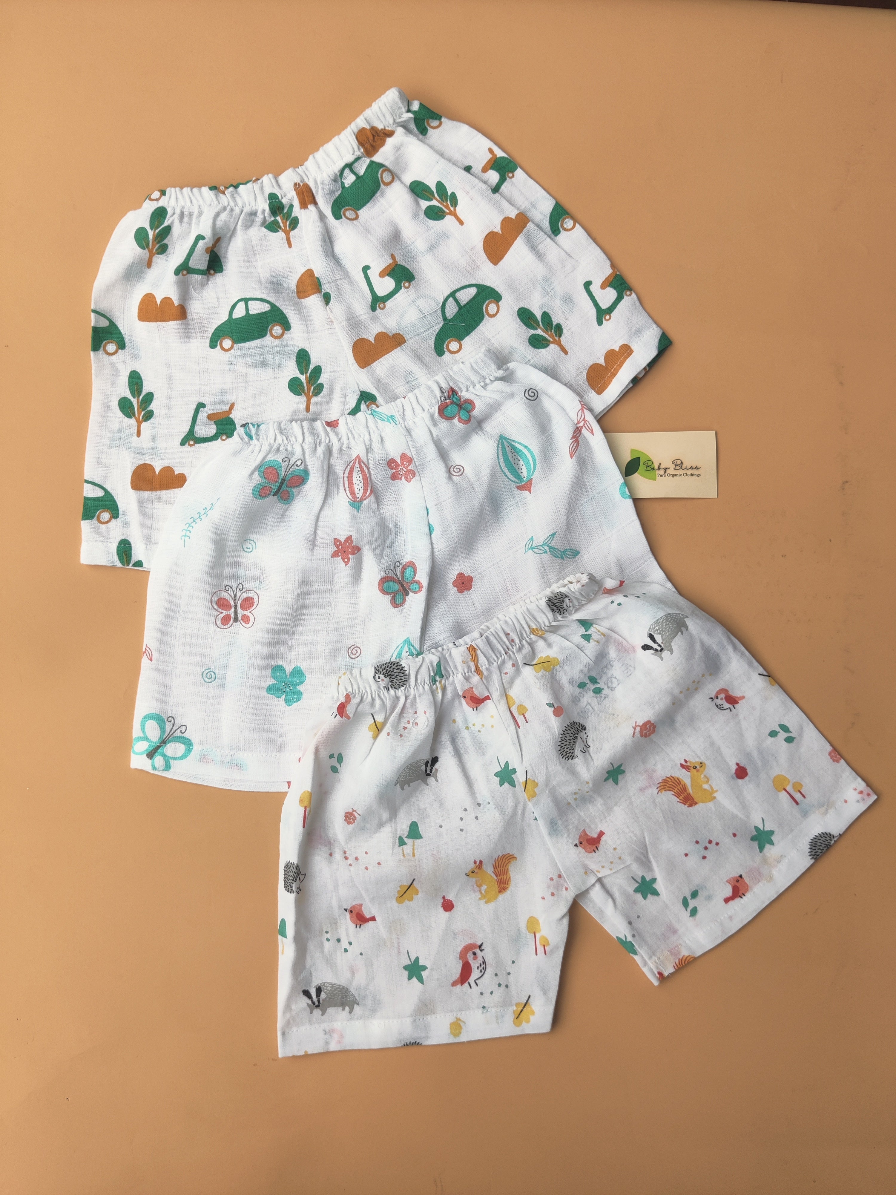 Muslin Cotton Shorts - Pack of Five