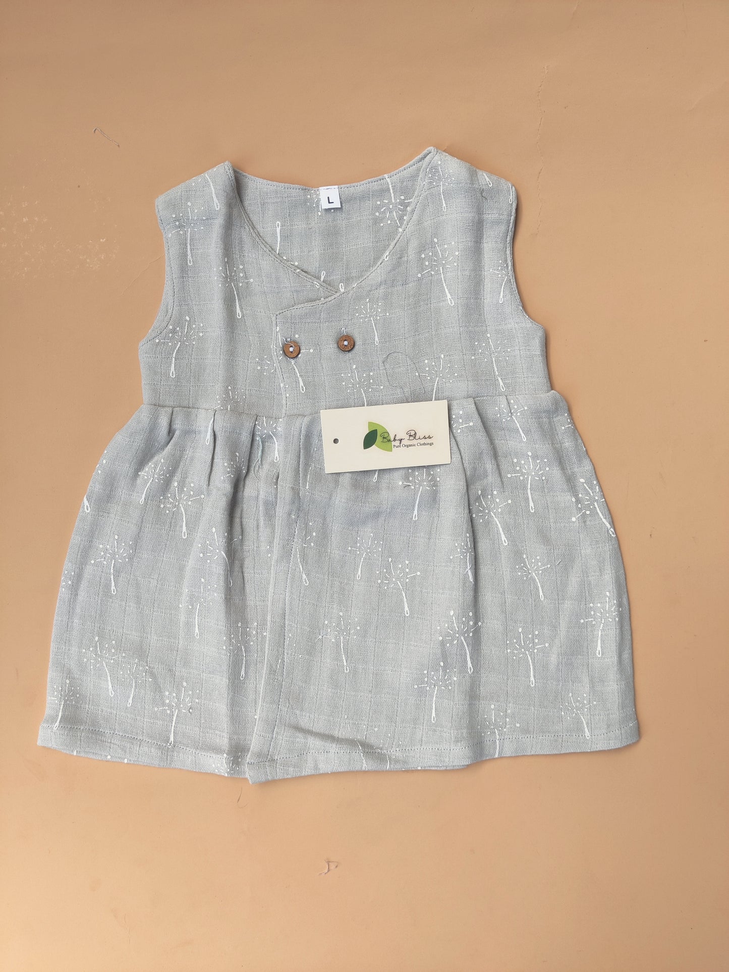 Muslin Sleeveless Cross Over Frocks
