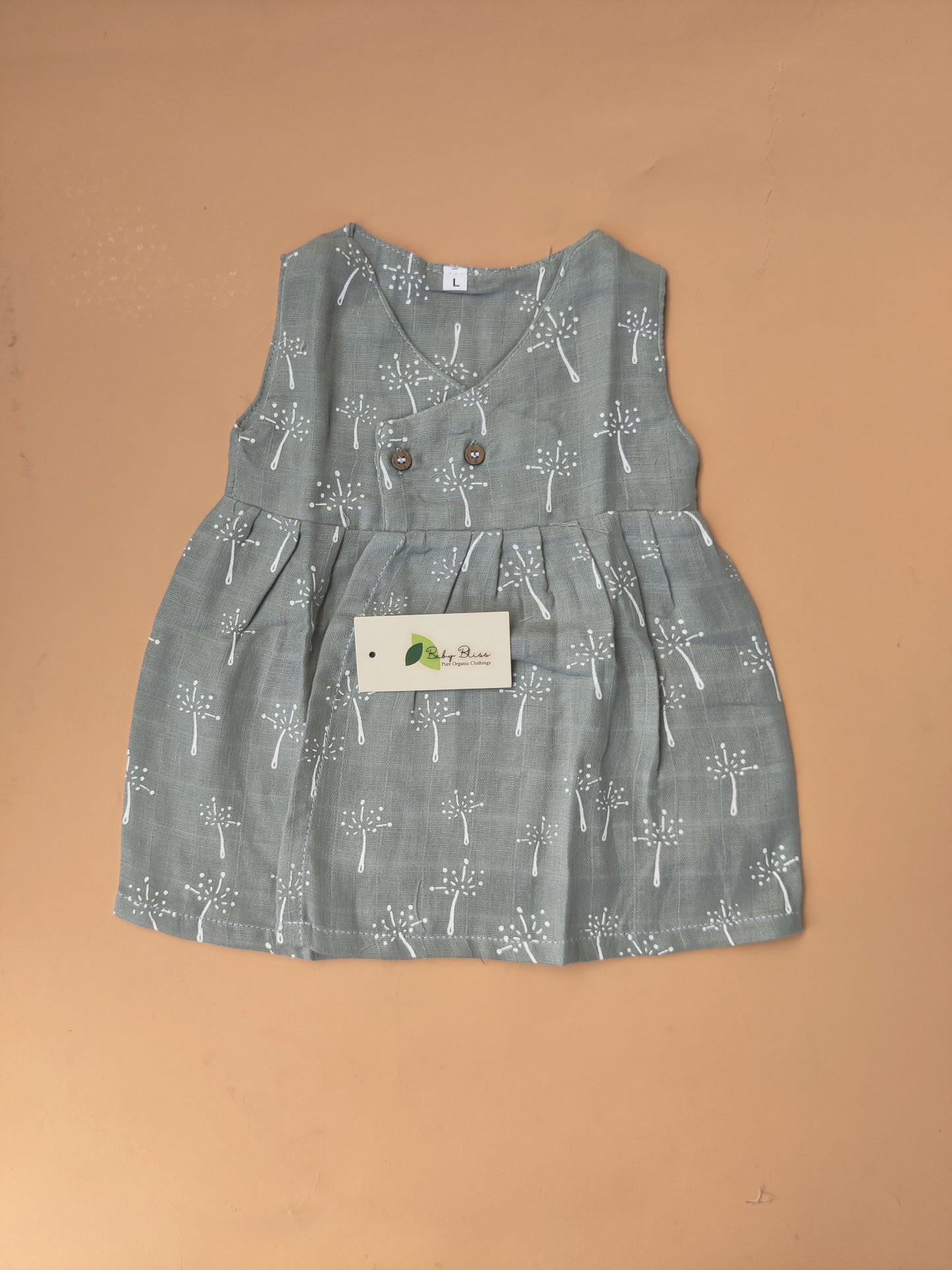 Muslin Sleeveless Cross Over Frocks