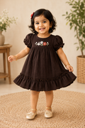 Crinkled Muslin Embroidery Frocks