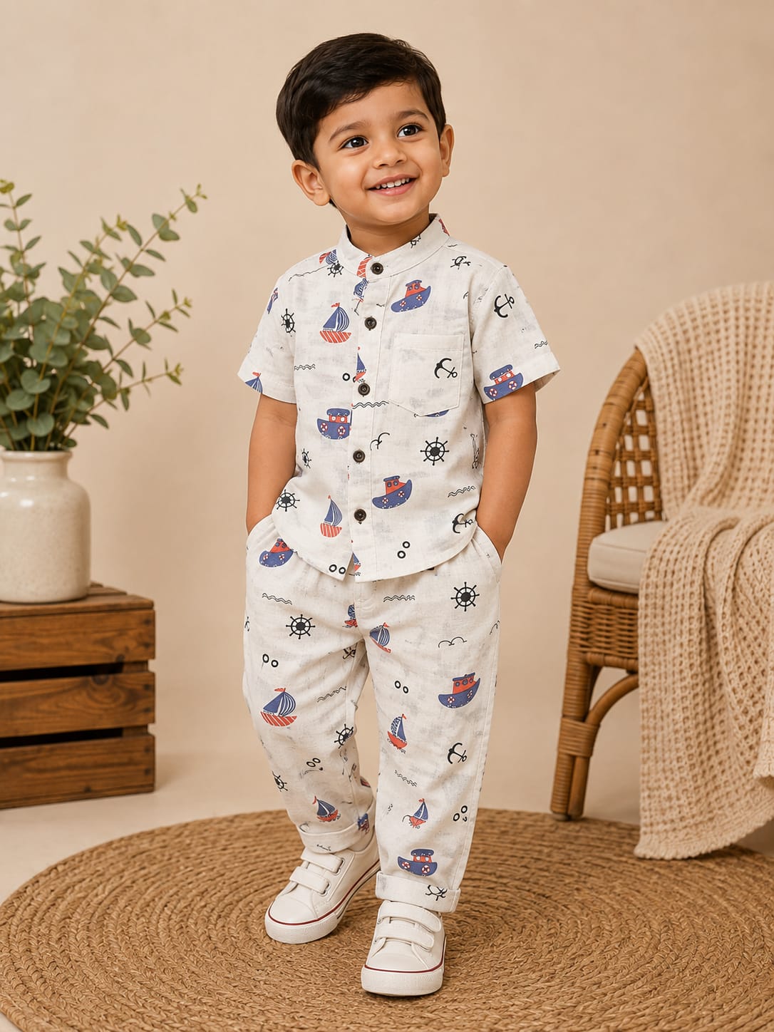 Branded Muslin Half Sleeve + Pant