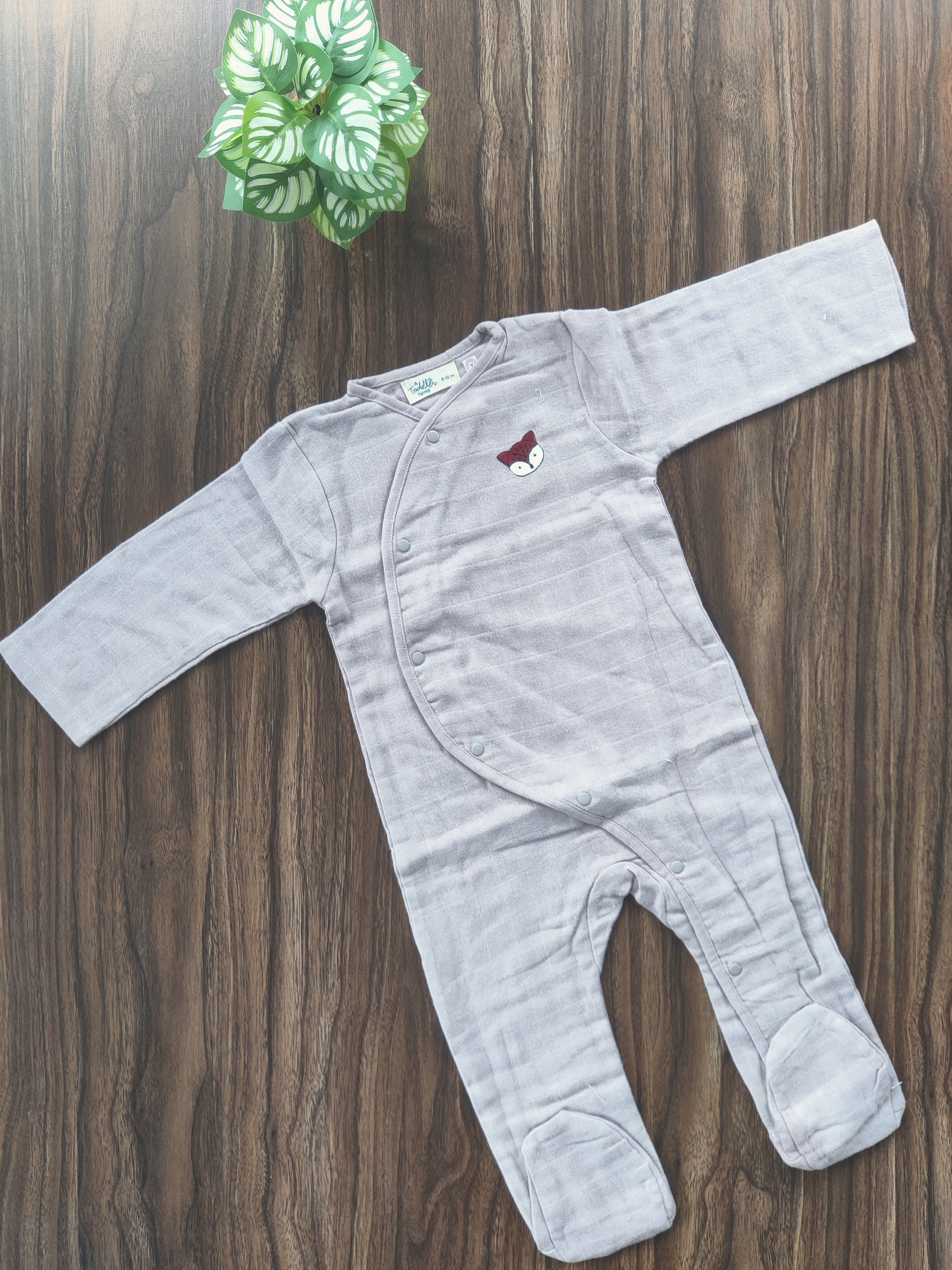 Muslin Cotton Sleepsuits - Rompers ( 9-12 Months)