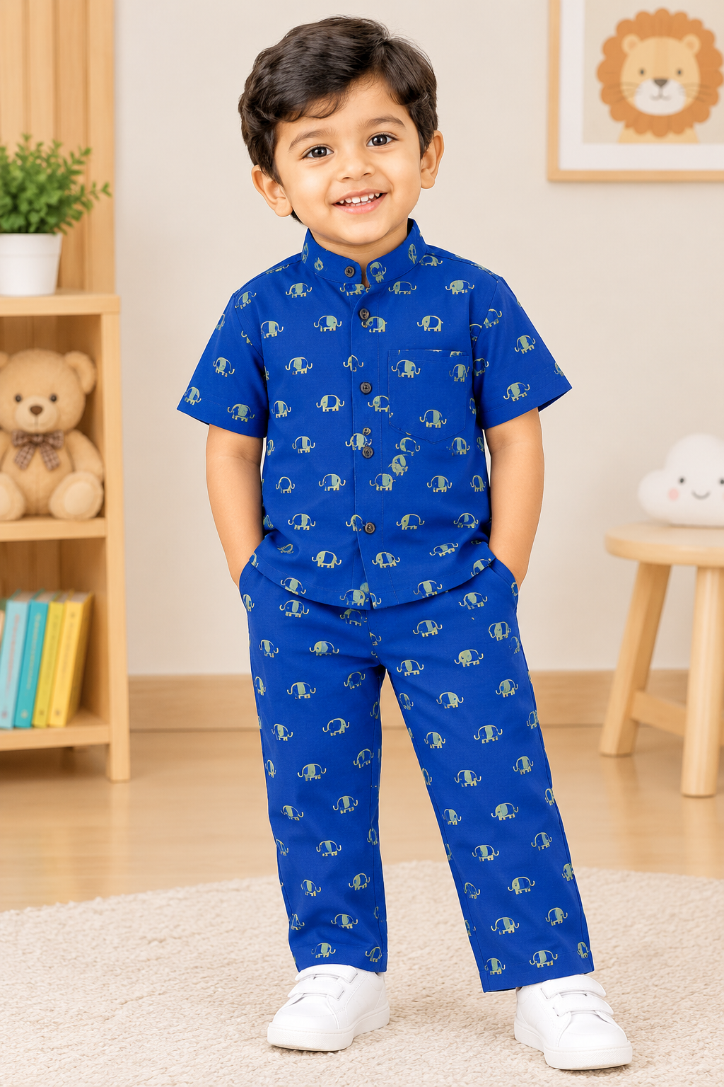 Branded Muslin Half Sleeve + Pant (2-6 Years) - Printed.