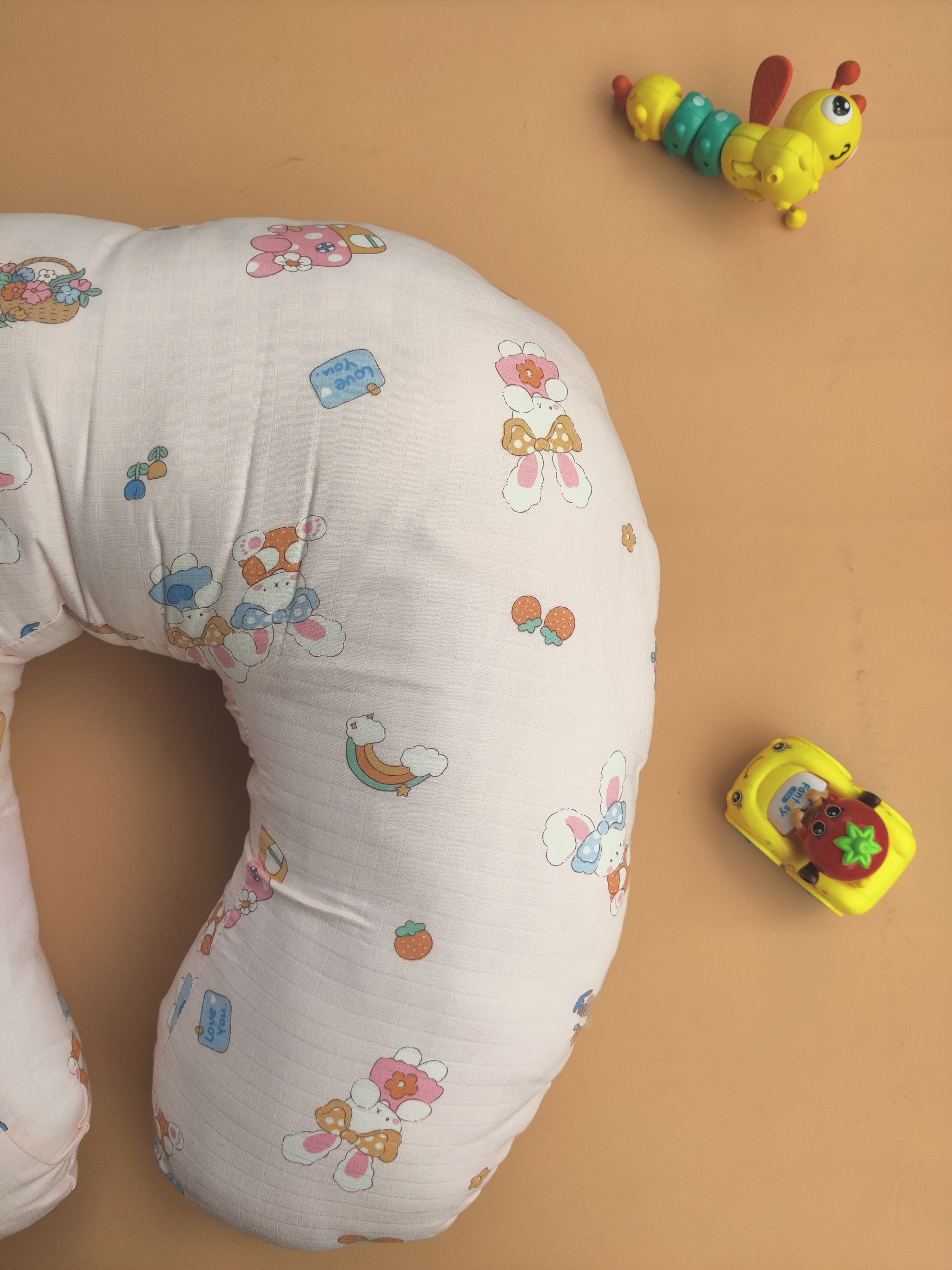 Muslin Feeding Pillow with Removable Washable Cover