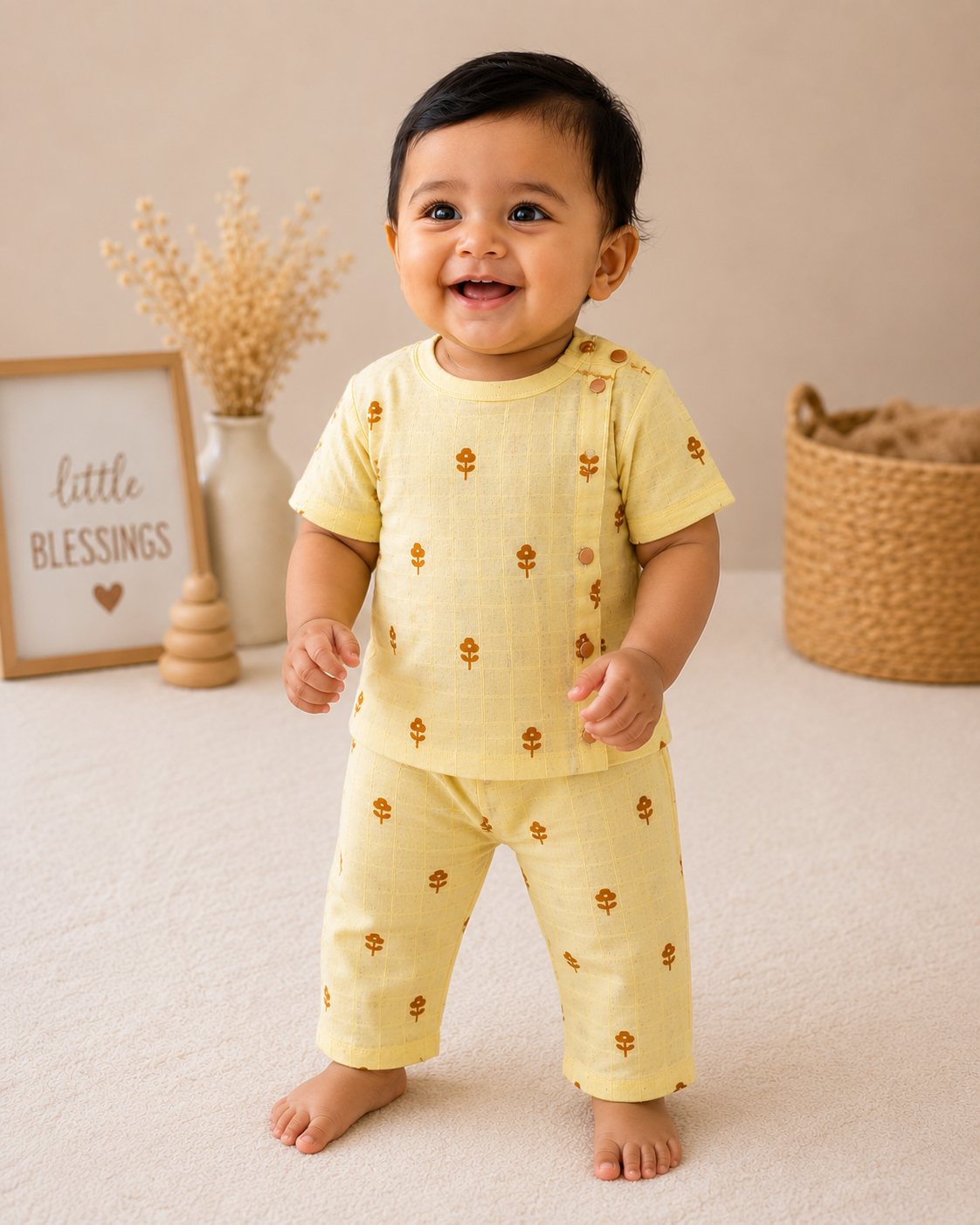 Color Muslin Half Sleeve + Pant