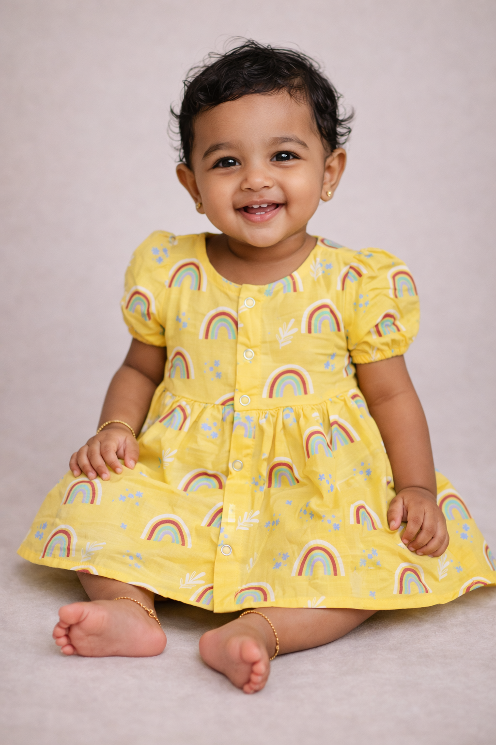 Front Open Muslin Frocks for Babies & Toddlers