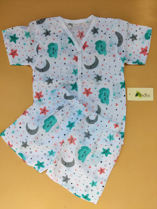 Muslin Half Sleeve Co-Ord (0-3 Yrs)
