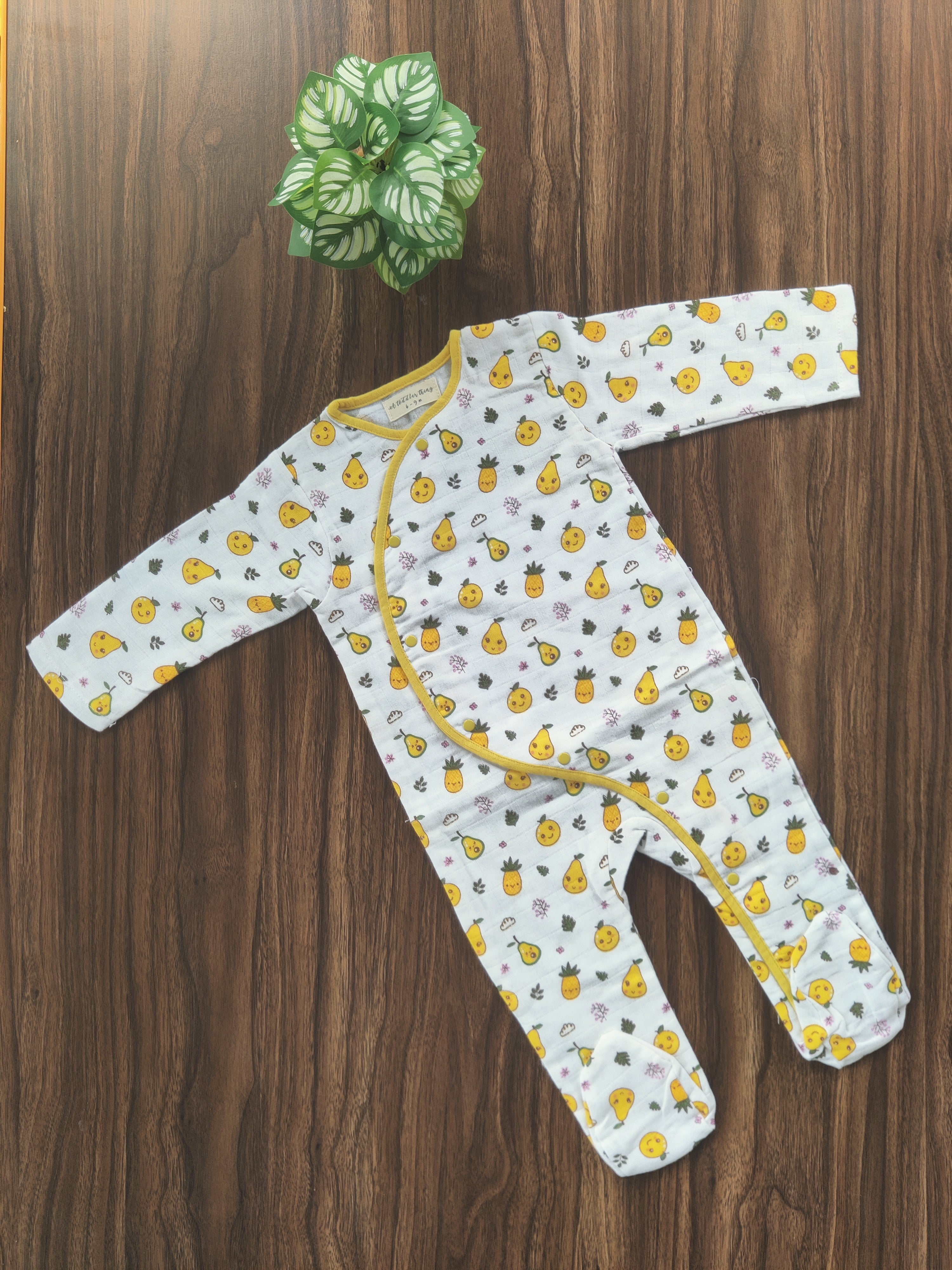 Muslin Cotton Sleepsuits - Rompers ( 6-9 Months)