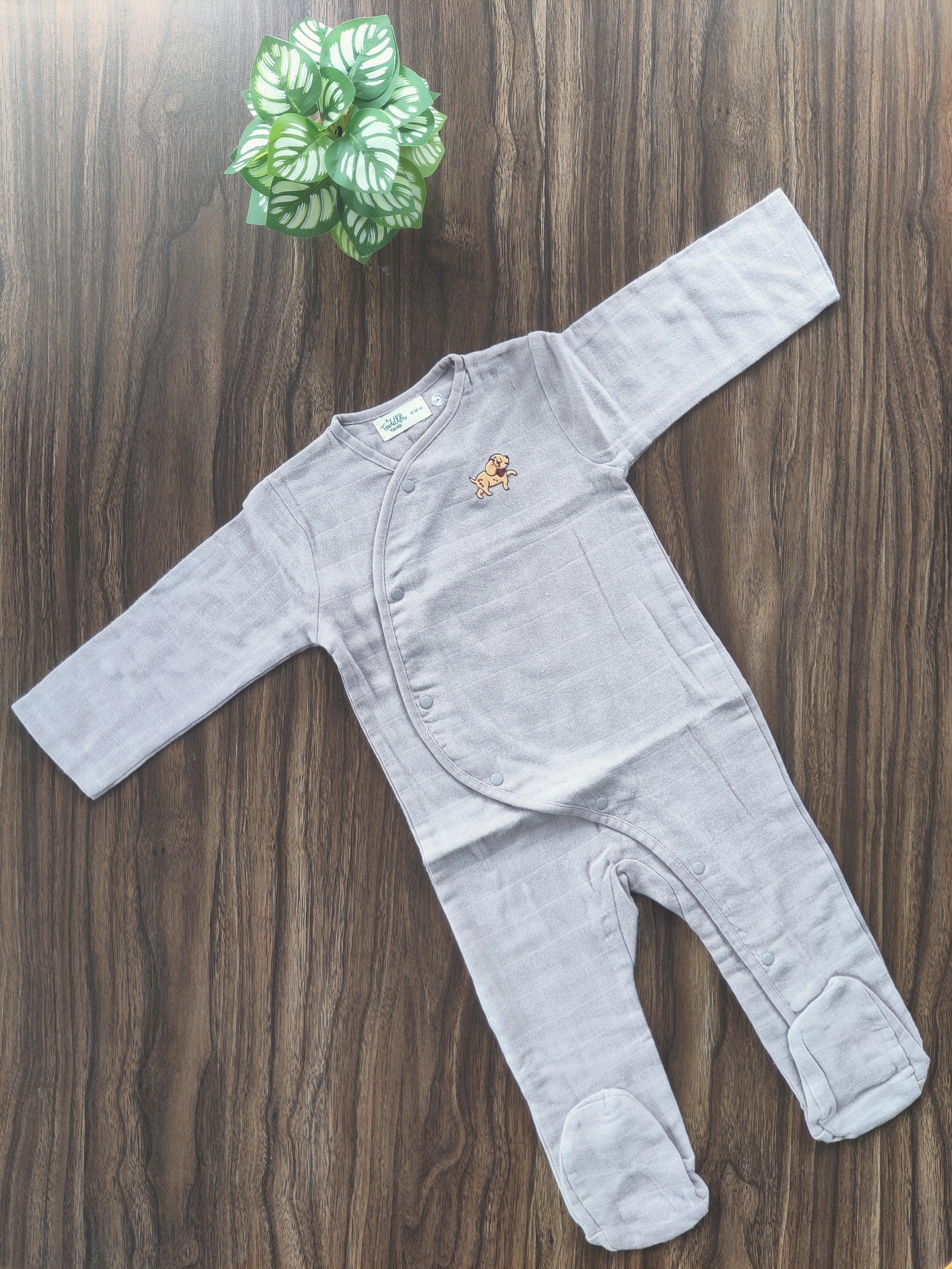 Muslin Cotton Sleepsuits - Rompers ( 0-6 Months)