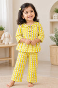 Muslin Peplum Co-Ord for Girls (2-6 years ) - Floral