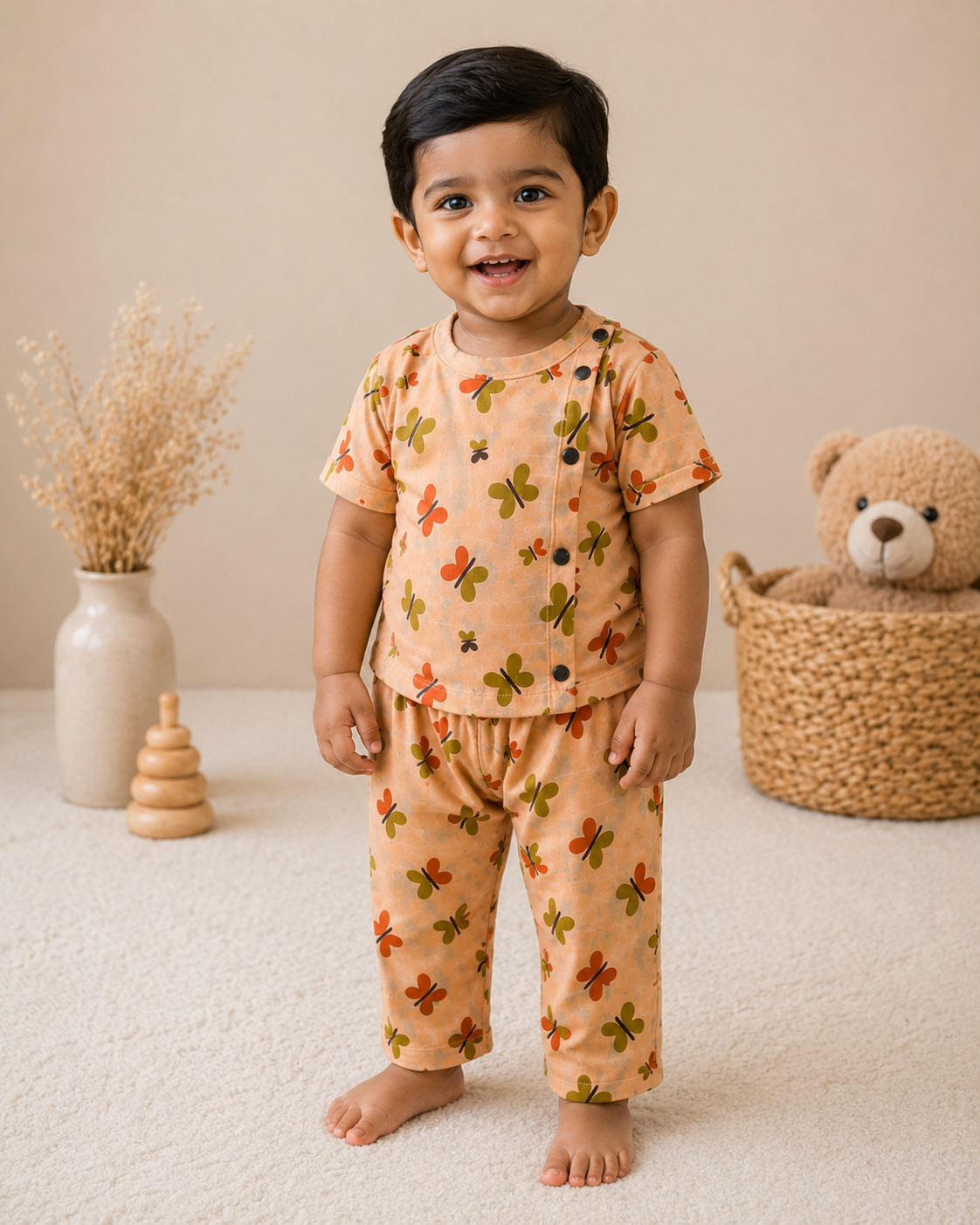 Color Muslin Half Sleeve + Pant