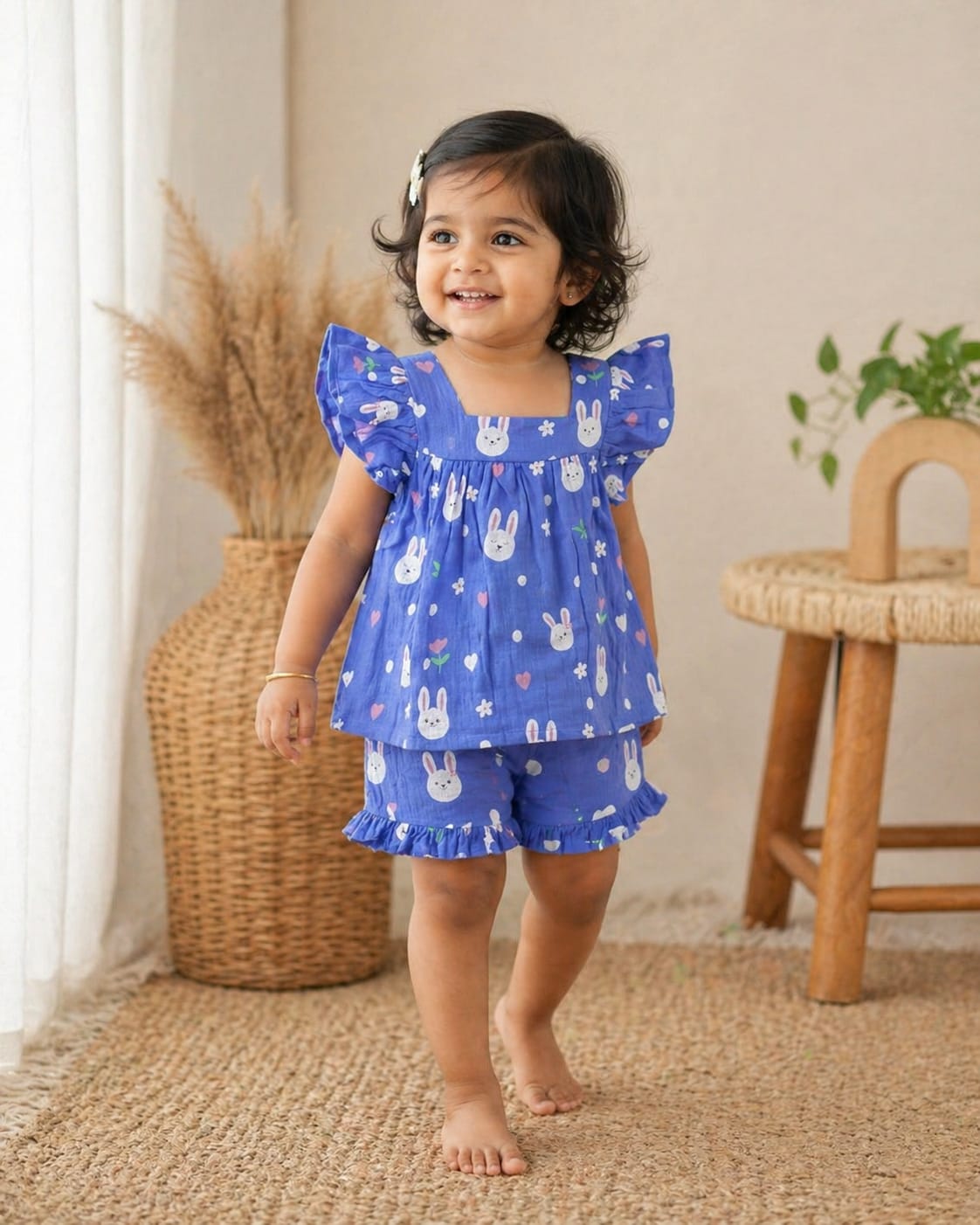 Muslin Frill Co-ord Set for Kids (1–5 Years) – Soft, Stylish & Breathable
