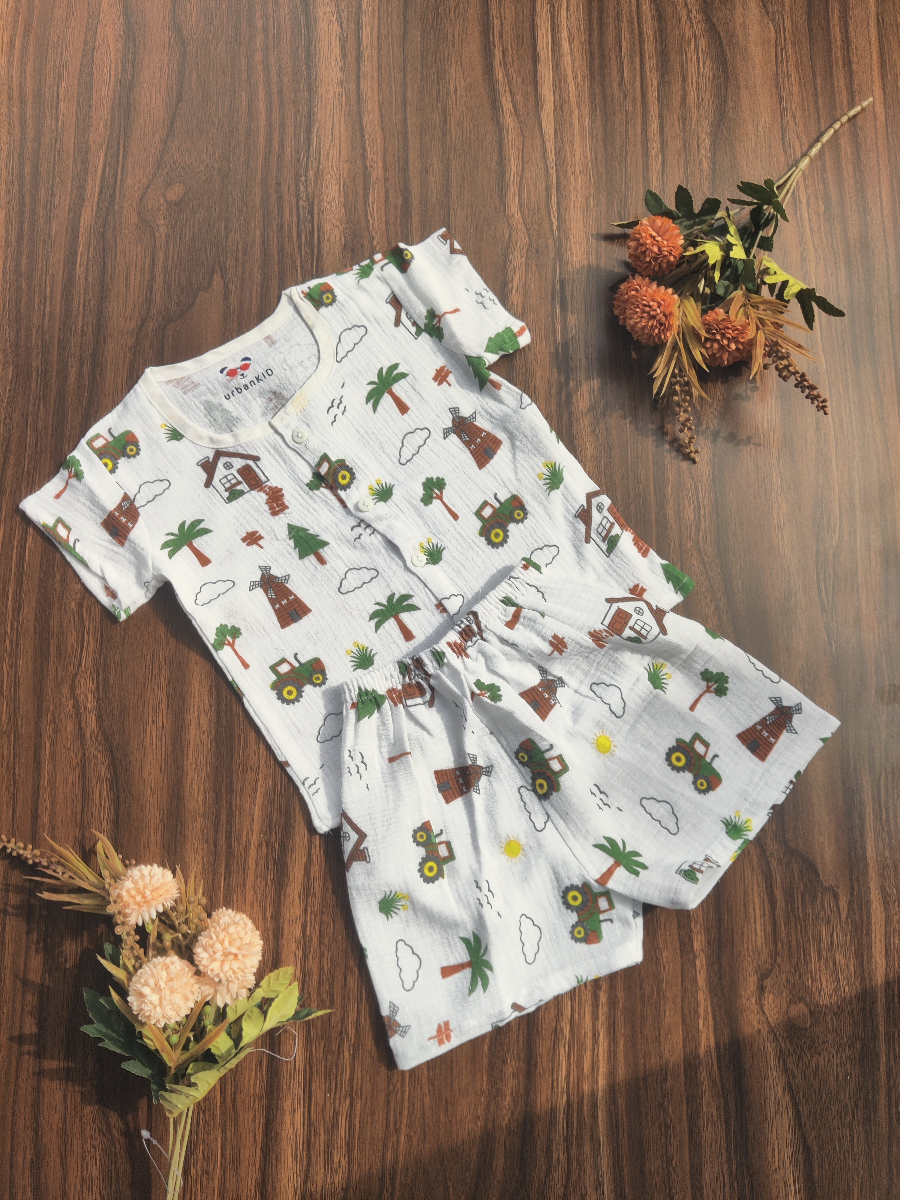 Crinkled Muslin Co-Ord ( 9 M - 18 months)